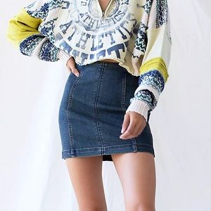 Free People Modern Femme Denim Mini Skirt
